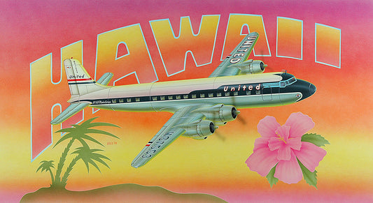 United DC-6 Hawaii Postcard