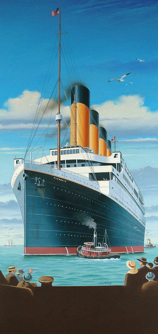 RMS Titanic Retro Poster
